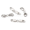 4 Sets 2 Styles Double 925 Sterling Silver Lobster Claw Clasps FIND-TA0002-22-3