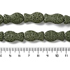 Fish Dyed Natural Lava Rock Beads Strands G-O126-01A-03-4
