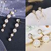 12Pcs 6 Style Alloy & Brass Stud Earring Findings DIY-SZ0009-36-5