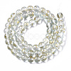 Transparent Spray Painted Glass Bead Strands X-GLAA-N035-03B-B09-2