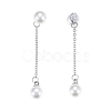 304 Stainless Steel Chain Tassel Earrings EJEW-I248-12-3
