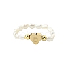 Natural Freshwater Pearl & 304 Stainless Steel Bead Finger Rings RJEW-FS00001-04-1