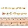 Rectangle with Teardrop Brass Micro Pave Cubic Zirconia Dangle Stud Earrings EJEW-G452-10G-5