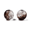 Transparent Crackle Acrylic Beads CACR-N002-26-4