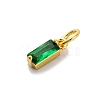 Brass Pave Cubic Zirconia Charms KK-F894-13G-03-2