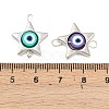 CCB Plastic Frame with Polymer Clay Beads Star Links Connector Charms KK-D103-09B-P-3