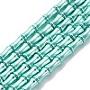 Electroplate Glass Beads Strands EGLA-Q128-13J-1
