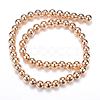 Electroplate Non-magnetic Synthetic Hematite Bead Strands G-Q466-3mm-04-3