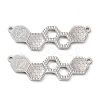 Rhodium Plated 925 Sterling Silver Connector Charms STER-C003-22P-3