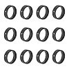 12Pcs Crystal Rhinestone Grooved Finger Ring RJEW-UN0002-46EB-1