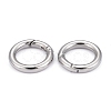 Tarnish Resistant 304 Stainless Steel Spring Gate Rings X-STAS-E055-23-3