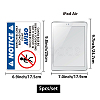 5Pcs Waterproof PVC Warning Sign Stickers DIY-WH0237-028-2