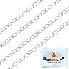 1M Rhodium Plated 925 Sterling Silver Curb Chains STER-BBC0007-95-1