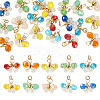 20Pcs 10Colors Glass Beaded Pendants FIND-TA0009-21-2