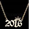 Crown Birth Year 201 Stainless Steel Pendant Necklaces for Women FS-WG4E8F2-37-1
