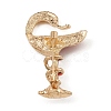 Golden Alloy Enamel Brooch Pin JEWB-Q030-14G-02-2