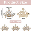 30Pcs Zine Alloy Rhinestone Cabochons FIND-SC0019-86-2