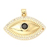 Rack Plating Brass Micro Pave Cubic Zirconia Pendants KK-A185-20G-2
