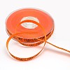 Halloween Ornaments Spider Web Pattern Printed Grosgrain Ribbons SRIB-L005-9mm-03-1
