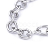 Tarnish Resistant Unisex 304 Stainless Steel Cable Chain Bracelets BJEW-P245-39P-2