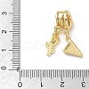 Brass Micro Pave Clear Cubic Zirconia Pendants CU-CBAC53C-02G-03-3