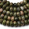 Natural Unakite Beads Strands G-A280-A20-01-3