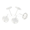 304 Stainless Steel Stud Earring Settings STAS-H436-20B-G01-1