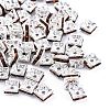Brass Rhinestone Spacer Beads RSB072-06S-2