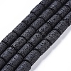 Natural Lava Rock Beads Strands X-G450-B11-1