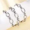 10MM 304 Stainless Steel Oval Link Chain Necklaces for Women X-NJEW-G194-04P-2