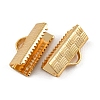 SHEGRACE Brass Ribbon Crimp Ends XGR0063G-58G-2