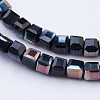 Electroplate Glass Beads Strands EGLA-F121-HP-A03-3