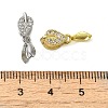 Rack Plating Brass Micro Pave Clear Cubic Zirconia Ice Pick Pinch Bails KK-K340-09-3