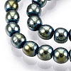 Non-magnetic Synthetic Hematite Beads Strands G-S096-4mm-1-2