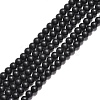 Synthetic Black Stone Beads Strands X-G-G508-6MM-1