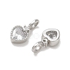 Brass Pave Clear Cubic Zirconia Charms CU-CBA6E4E-19P-B-2