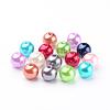 Colorful Round Acrylic Pearl Beads X-PACR-10D-M-2
