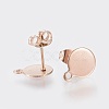 Ion Plating(IP) 304 Stainless Steel Stud Earring Findings STAS-K184-02-02RG-2