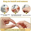 Alloy Secure Locking Pin Backs JEWB-YW0001-03G-2