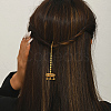Ethnic Style Tassel Brass with Cubic Zirconia Hair Extension Chain for Women PU2601-5