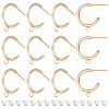 12Pcs Brass Ring Stud Earring Findings KK-BC0011-04-1