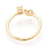 Flower Brass Micro Pave Cubic Zirconia Cup Peg Ring Settings LS-KK-N274-15G-3