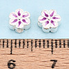 925 Sterling Silver Enamel Beads STER-T008-35C-4
