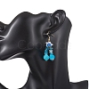 Flower Natural Mixed Stone Dangle Earrings EJEW-JE06870-4