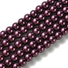Eco-Friendly Dyed Glass Pearl Beads Strands HY-A008-6mm-RB097-1