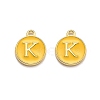 Golden Plated Alloy Enamel Charms ENAM-Q437-13K-1