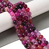 Dyed & Heated Natural Dragon Veins Agate Beads Strands G-P539-A01-27-2