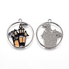 Halloween Theme Alloy Enamel Pendants ENAM-J649-12P-02-2