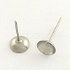 Tarnish Resistant 304 Stainless Steel Post Stud Earring Findings X-STAS-R063-49-1