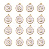 Golden Plated Alloy Charms LS-X-ENAM-S118-01G-2
